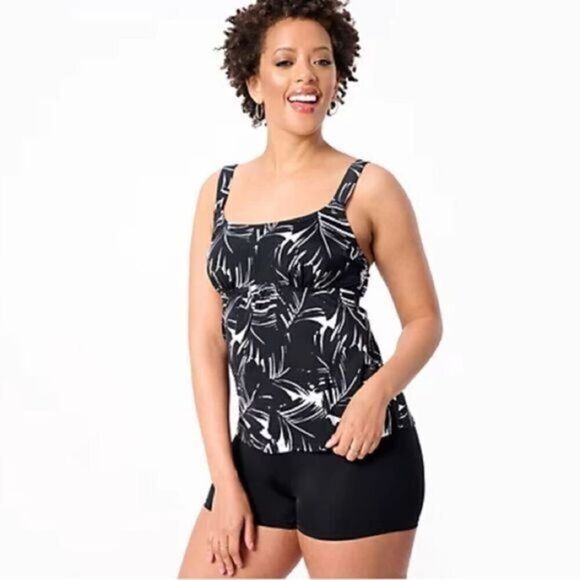 Kim Gravel x Swimsuits as 16 Tankini Set w/ Bike Shorts NEW #A483 - Picture 1 of 4